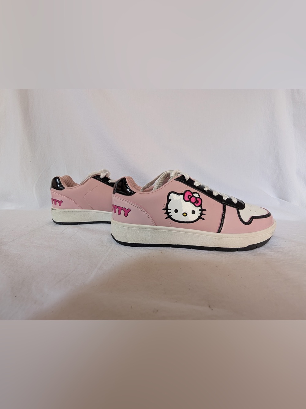 Hello Kitty Pink and Black Kids Sneakers with Character Graphic